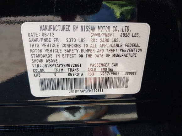 2014 Infiniti Q50 Premium z VIN JN1BV7AP2EM672661, wystawiony jako IAAI lot #42319325 z przebiegiem 85 803 mil mil oraz . Historia ofert i sprzedaży dostępna na DreamBid. Obrazek 9.