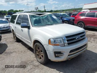 2015 Ford Expedition Max Platinum с VIN 1FMJK1MTXFEF30329, выставлен на аукционе IAAI как лот 42410300 с пробегом 184 119 миль миль и . История ставок и продаж доступна на DreamBid. Изображение 1.