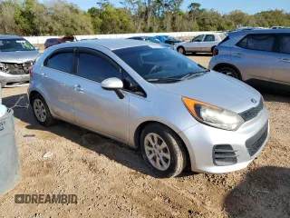 2016 Kia Rio LX with VIN KNADM5A34G6666911, listed as a Copart auction lot 50010045 with 75,479 mi miles and Salvage Title. Bid and sale history available at DreamBid. Image 4.
