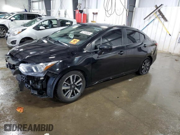 2021 Nissan Versa SV with VIN 3N1CN8EV4ML840571, listed as a Copart auction lot 52743805 with 101,509 mi miles and Salvage title. Bid and sale history available at DreamBid. Image 1.