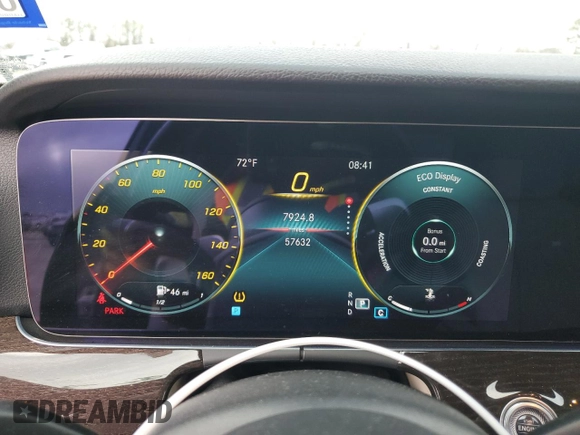 2021 Mercedes-Benz E-Class E 350 with VIN W1KZF8DB1MA943276, listed as a Copart auction lot 43835605 with 57,632 mi miles and Salvage Title. Bid and sale history available at carsss.com. Image 9.