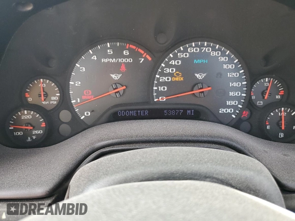 2000 Chevrolet Corvette with VIN 1G1YY32G0Y5116605, listed as a Copart auction lot 72170424 with 53,877 mi miles and Salvage Title. Bid and sale history available at carsss.com. Image 9.