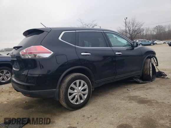 2014 Nissan Rogue S with VIN 5N1AT2MV6EC809873, listed as a Copart auction lot 43744395 with 37,850 mi miles and Salvage Title. Bid and sale history available at carsss.com. Image 3.