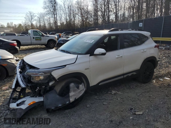 2023 Kia Seltos Nightfall with VIN KNDEUCA21P7423098, listed as a Copart auction lot 46778785 with 47,015 mi miles and Salvage Title. Bid and sale history available at carsss.com. Image 1.