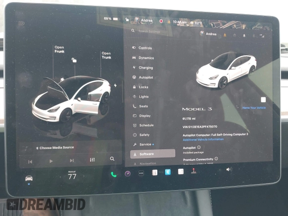 2023 Tesla Model 3 с VIN 5YJ3E1EA2PF475070, выставлен на аукционе IAAI как лот 41948023 с пробегом 61 178 миль миль и . История ставок и продаж доступна на DreamBid. Изображение 7.