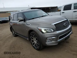 2015 Infiniti QX80 with VIN JN8AZ2NC7F9370623, listed as a Copart auction lot 66523254 with 140,653 mi miles and Salvage Title. Bid and sale history available at carsss.com. Image 4.