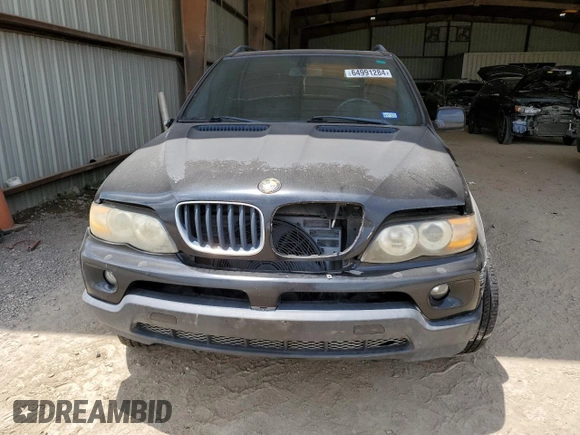 2004 BMW X5 3.0i with VIN 5UXFA13564LU24953, listed as a Copart auction lot 64991284 with 166,859 mi miles and Salvage Title. Bid and sale history available at carsss.com. Image 5.