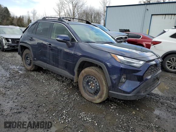 2024 Toyota RAV4 Hybrid XLE Premium with VIN JTMB6RFV4RD151024, listed as a Copart auction lot 46646405 with 3,310 mi miles and Salvage Title. Bid and sale history available at DreamBid. Image 4.