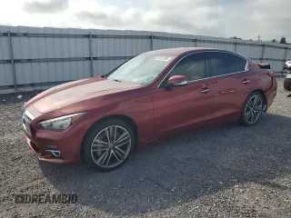 2014 Infiniti Q50 Sport with VIN JN1BV7AR6EM693711, listed as a Copart auction lot 64551895 with 124,843 mi miles and Salvage title. Bid and sale history available at DreamBid. Image 1.