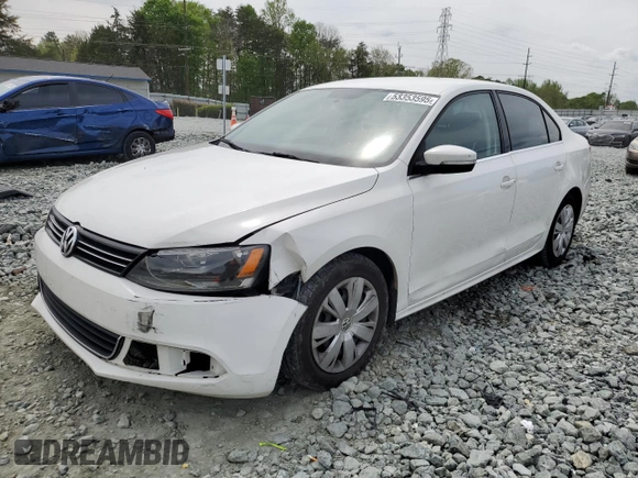 2013 Volkswagen Jetta Sedan SE with VIN 3VWDP7AJ4DM205057, listed as a Copart auction lot 53353595 with 198,500 mi miles and Salvage Title. Bid and sale history available at carsss.com. Image 1.