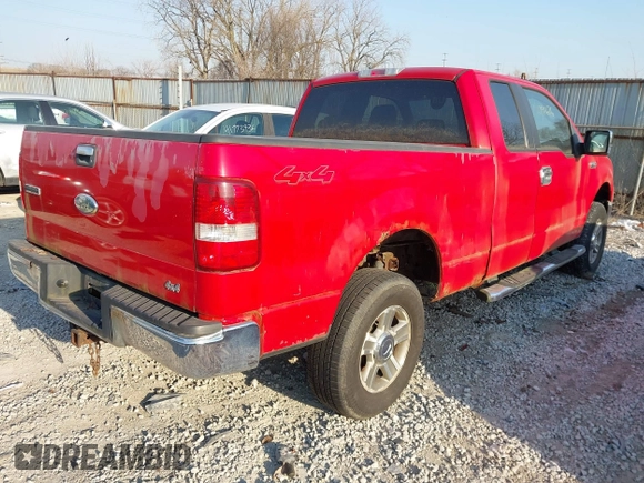 2005 Ford F-150 XLT with VIN 1FTPX14545NB25583, listed as a IAAI auction lot 41791676 with 142,858 mi miles. Bid and sale history available at carsss.com. Image 4.