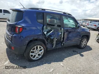 2017 Jeep Renegade Latitude with VIN ZACCJABB7HPE45338, listed as a Copart auction lot 56951665 with 168,286 mi miles and Salvage title. Bid and sale history available at DreamBid. Image 3.