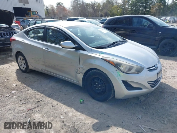 2016 Hyundai Elantra SE with VIN 5NPDH4AE9GH773073, listed as a IAAI auction lot 42134108 with 113,398 mi miles and . Bid and sale history available at DreamBid. Image 1.