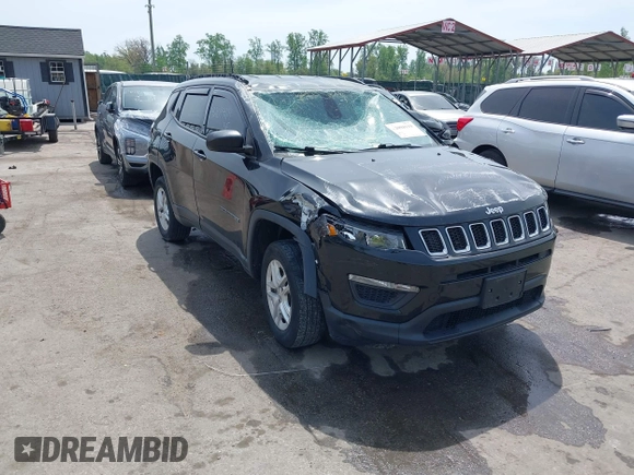 2018 Jeep Compass Sport z VIN 3C4NJDAB3JT245518, wystawiony jako IAAI lot #42094119 z przebiegiem 96 915 mil mil oraz . Historia ofert i sprzedaży dostępna na DreamBid. Obrazek 1.