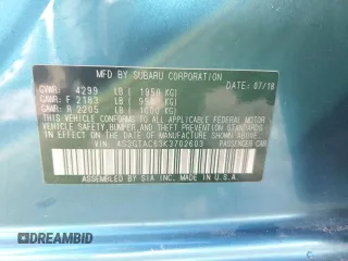 2019 Subaru Impreza Premium with VIN 4S3GTAC63K3702603, listed as a Copart auction lot 48428615 with 79,004 mi miles and Salvage Title. Bid and sale history available at DreamBid. Image 12.