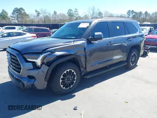 2024 Toyota Sequoia SR5 with VIN 7SVAAABA8RX047798, listed as a IAAI auction lot 41812410 with 7,411 mi miles. Bid and sale history available at carsss.com. Image 17.