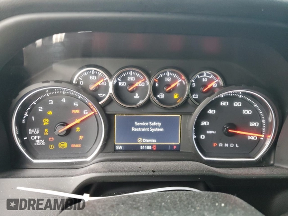 2021 Chevrolet Silverado 1500 RST with VIN 1GCPWDED7MZ414619, listed as a Copart auction lot 41776115 with 51,188 mi miles and Salvage Title. Bid and sale history available at carsss.com. Image 9.