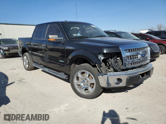 2013 Ford F-150 XL with VIN 1FTFW1ET5DKG08849, listed as a Copart auction lot 48300095 with 154,040 mi miles and Salvage Title. Bid and sale history available at carsss.com. Image 4.