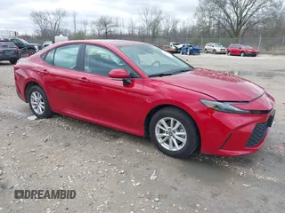 2025 Toyota Camry LE with VIN 4T1DAACK4SU089077, listed as a IAAI auction lot 42166255 with 384 mi miles and . Bid and sale history available at DreamBid. Image 1.