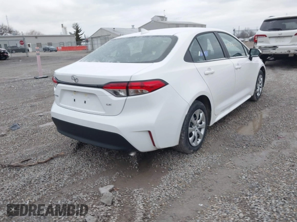 2025 Toyota Corolla LE with VIN 5YFB4MDE0SP263415, listed as a IAAI auction lot 41704504 with 2,178 mi miles. Bid and sale history available at carsss.com. Image 4.