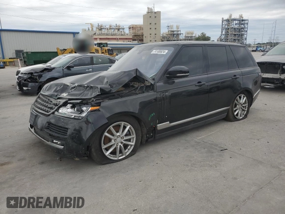 2017 Land Rover Range Rover z VIN SALGR2FKXHA366989, wystawiony jako Copart lot #74100824 z przebiegiem Nie podano mil oraz Szkoda całkowita • Salvage title. Historia ofert i sprzedaży dostępna na DreamBid. Obrazek 1.