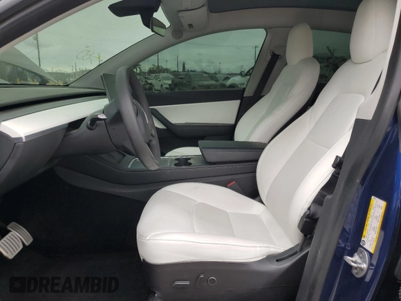 2022 Tesla Model Y Performance with VIN 7SAYGDEFXNF438281, listed as a Copart auction lot 53706435 with Not provided miles and Salvage title. Bid and sale history available at DreamBid. Image 7.