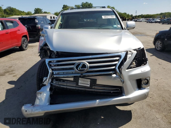 2015 Lexus LX 570 with VIN JTJHY7AXXF4167030, listed as a Copart auction lot 68377784 with 41,136 mi miles and Salvage Title. Bid and sale history available at DreamBid. Image 5.