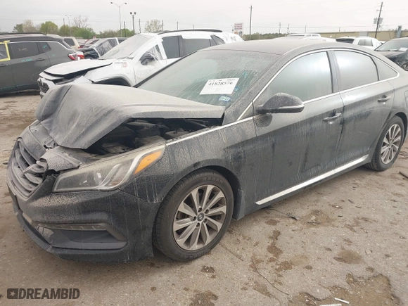 2015 Hyundai Sonata 2.4L Limited with VIN 5NPE34AF8FH243557, listed as a IAAI auction lot 41828576 with 95,261 mi miles. Bid and sale history available at carsss.com. Image 2.