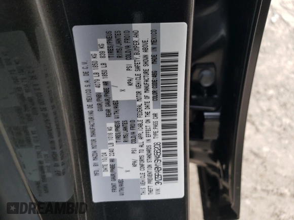 2025 Mazda 3 S Select Sport with VIN 3MZBPABM1SM456208, listed as a Copart auction lot 42689985 with 272 mi miles and Salvage Title. Bid and sale history available at DreamBid. Image 15.