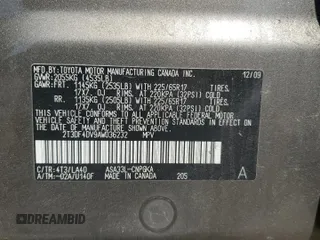 2010 Toyota RAV4 Limited with VIN 2T3DF4DV9AW036232, listed as a Copart auction lot 55261595 with 154,491 mi miles and Salvage title. Bid and sale history available at DreamBid. Image 13.