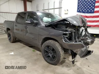 2021 Ram 1500 Big Horn with VIN 1C6SRFFT3MN590925, listed as a Copart auction lot 83528574 with 50,995 mi miles and Salvage title. Bid and sale history available at DreamBid. Image 4.
