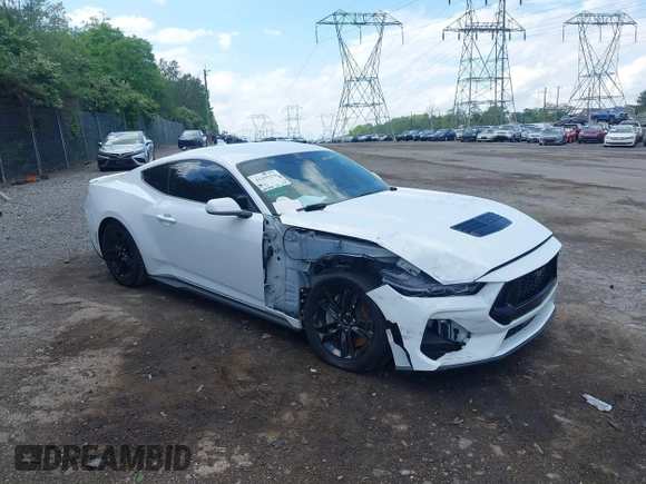 2024 Ford Mustang GT with VIN 1FA6P8CF0R5411649, listed as a IAAI auction lot 42205236 with 22,362 mi miles and . Bid and sale history available at DreamBid. Image 1.