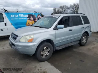 2003 Honda Pilot EX with VIN 2HKYF18563H511761, listed as a Copart auction lot 49004995 with 0 mi miles and Salvage Title. Bid and sale history available at carsss.com. Image 1.