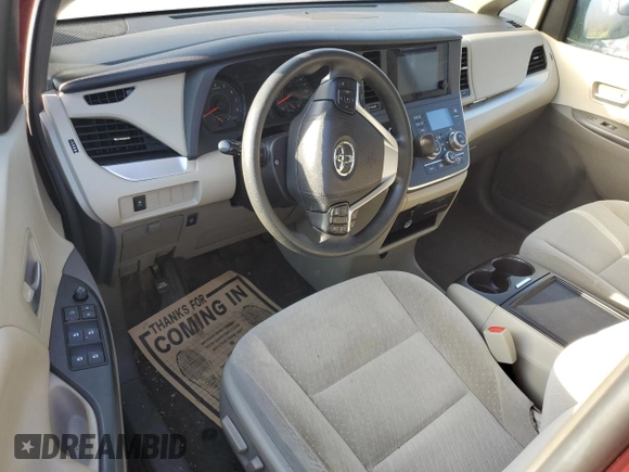 2016 Toyota Sienna LE with VIN 5TDJK3DC4GS138362, listed as a Copart auction lot 74980834 with 0 mi miles and Non Repairable. Bid and sale history available at carsss.com. Image 8.
