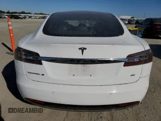2016 Tesla Model S 70 with VIN 5YJSA1E17GF164788, listed as a Copart auction lot 75565904 with 96,936 mi miles and Salvage title. Bid and sale history available at DreamBid. Image 6.