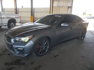 2017 Infiniti Q50 Red Sport 400 с VIN JN1FV7AP6HM850741, выставлен на аукционе Copart как лот 55659195 с пробегом 80 520 миль миль и Списание • Salvage title. История ставок и продаж доступна на DreamBid. Изображение 1.