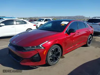 2021 Kia K5 GT-Line with VIN 5XXG64J29MG004427, listed as a IAAI auction lot 41841813 with 135,936 mi miles. Bid and sale history available at carsss.com. Image 2.