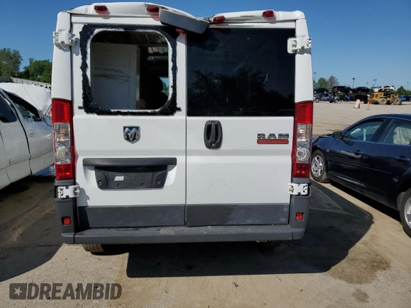 2018 Ram ProMaster Cargo with VIN 3C6TRVAGXJE105060, listed as a Copart auction lot 52821724 with 100,477 mi miles and Salvage Title. Bid and sale history available at DreamBid. Image 6.