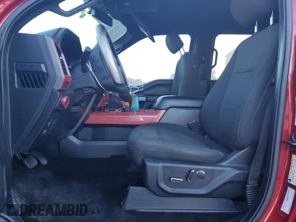2018 Ford F-150 XL with VIN 1FTEW1CP0JFD02261, listed as a Copart auction lot 61850405 with 107,299 mi miles and Salvage title. Bid and sale history available at DreamBid. Image 7.