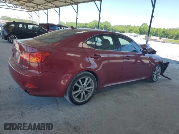 2007 Lexus IS 250 z VIN JTHBK262275040812, wystawiony jako Copart lot #55524825 z przebiegiem 202 141 mil mil oraz Szkoda całkowita • Salvage title. Historia ofert i sprzedaży dostępna na DreamBid. Obrazek 3.