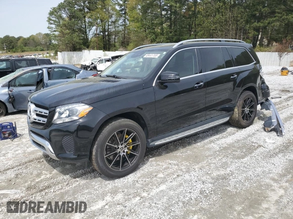 2019 Mercedes-Benz GLS 450 with VIN 4JGDF6EE1KB237624, listed as a Copart auction lot 49441755 with 51,955 mi miles and Salvage Title. Bid and sale history available at DreamBid. Image 1.