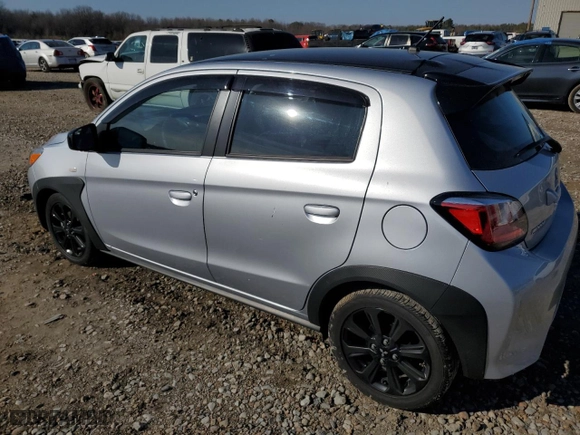 2024 Mitsubishi Mirage Black Edition with VIN ML32AWHJ0RH005884, listed as a Copart auction lot 42829715 with 34387 miles and Salvage Title. Bid and sale history available at carsss.com. Image 2.