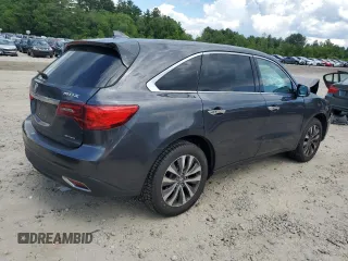 2016 Acura MDX Technology with VIN 5FRYD4H48GB048572, listed as a Copart auction lot 62673345 with 126,035 mi miles and Salvage title. Bid and sale history available at DreamBid. Image 3.