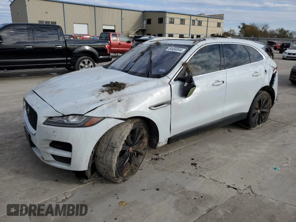 2018 Jaguar F-Pace 30t Portfolio with VIN SADCN2GXXJA321914, listed as a Copart auction lot 84450544 with 115,374 mi miles and Salvage title. Bid and sale history available at DreamBid. Image 1.