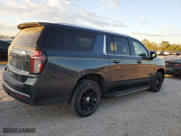 2021 Chevrolet Suburban LT with VIN 1GNSCCKD6MR175685, listed as a Copart auction lot 69623814 with 95,559 mi miles and Salvage Title. Bid and sale history available at carsss.com. Image 3.