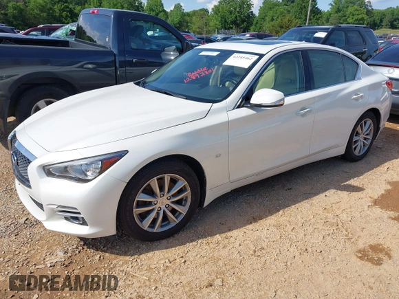 2015 Infiniti Q50 Premium with VIN JN1BV7ARXFM414391, listed as a IAAI auction lot 42245462 with 216,495 mi miles and . Bid and sale history available at DreamBid. Image 22.