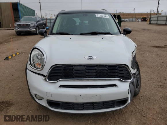 2013 MINI Countryman S ALL4 with VIN WMWZC5C52DWP32567, listed as a Copart auction lot 51462345 with 109,264 mi miles and Salvage Title. Bid and sale history available at DreamBid. Image 5.