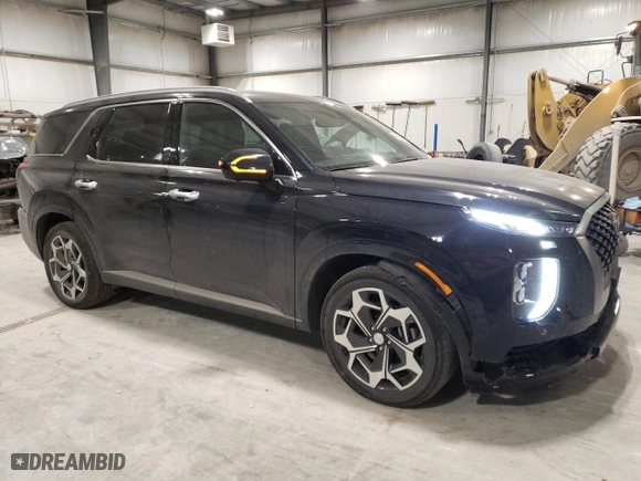 2022 Hyundai Palisade Calligraphy with VIN KM8R7DHE9NU425996, listed as a Copart auction lot 44809645 with 69,050 mi miles and Salvage Title. Bid and sale history available at carsss.com. Image 4.