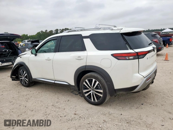 2024 Nissan Pathfinder Platinum with VIN 5N1DR3DG5RC277704, listed as a Copart auction lot 57171205 with 16,360 mi miles and Salvage title. Bid and sale history available at DreamBid. Image 2.