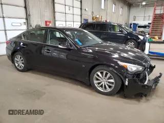 2014 Infiniti Q50 Sport with VIN JN1BV7AR7EM685181, listed as a Copart auction lot 54167635 with 108,768 mi miles and Salvage Title. Bid and sale history available at DreamBid. Image 4.
